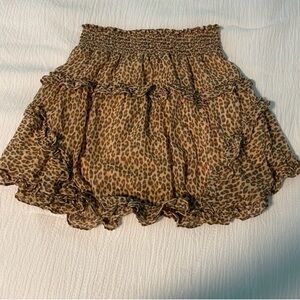 Urban Outfitters - Leopard Print Ruffle Skirt size Small